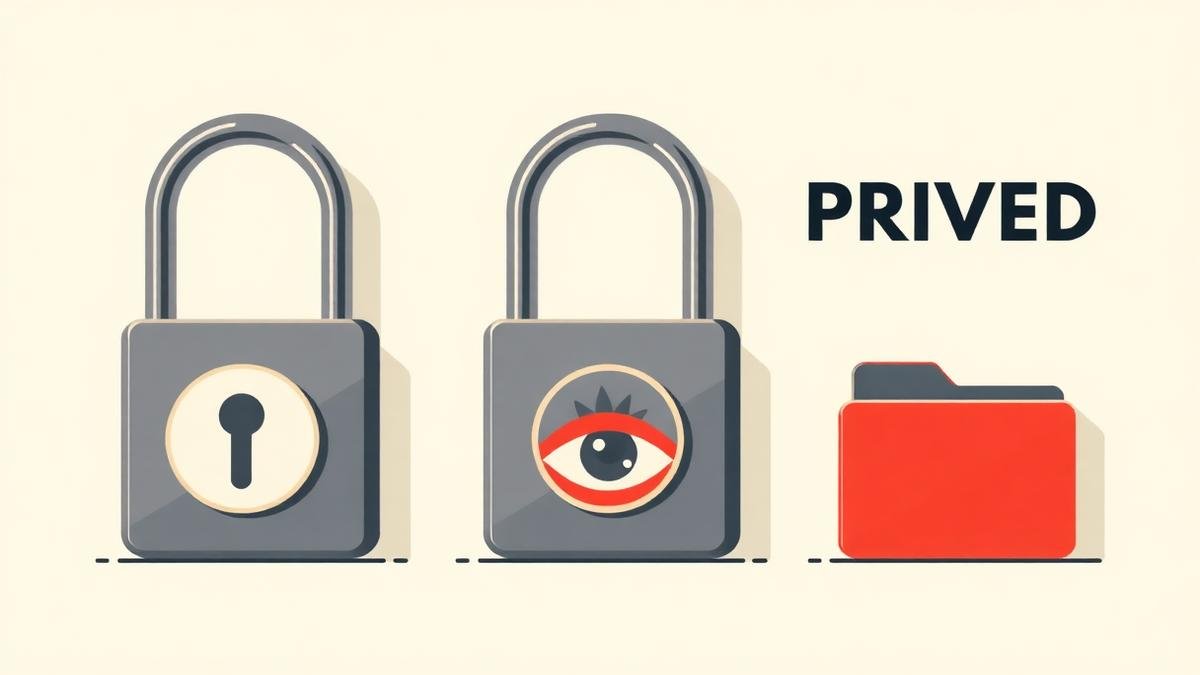 Three padlocks representing public unlisted and private privacy states